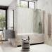 Шторка на ванну Maybah Glass 500x1400 поворотная на монопетле Бронза стекло сатиновое