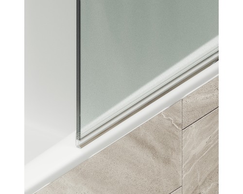Шторка на ванну Maybah Glass 500x1400 поворотная на монопетле Бронза стекло сатиновое