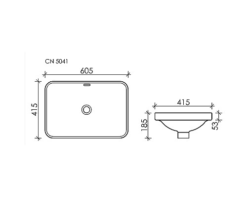 Раковина Ceramicanova Element 60 CN5041 Белая