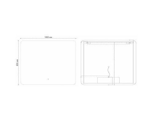 Зеркало Grossman Elegans-норма 100 1710080 с подсветкой с сенсорным выключателем и подогревом