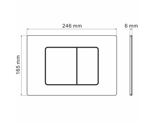 Клавиша смыва Grossman Classic 700.K31.04.42M.42M Графит сатиновый