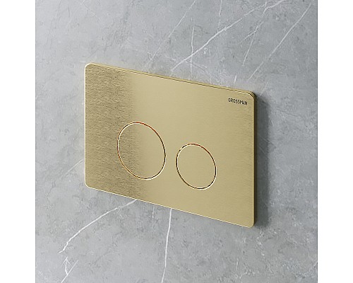 Клавиша смыва Grossman Style 700.K31.05.32M.32M Золото сатиновое