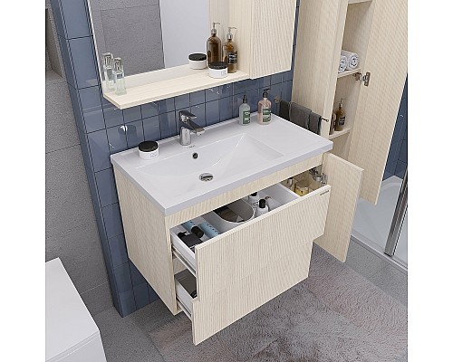 Тумба под раковину Grossman Юнит 80 2080141 подвесная Кадена лайт