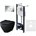 Комплект унитаза с инсталляцией AM.PM Spirit V2.0 FlashClean IS49051.701700MB с сиденьем Микролифт и клавишей смыва Хром глянцевый