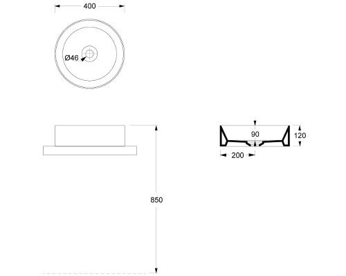 Раковина-чаша Alice Spy 40 34230101 Белая глянцевая