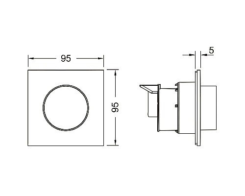Клавиша смыва Tece Flushpoint 9240984 Белая глянцевая