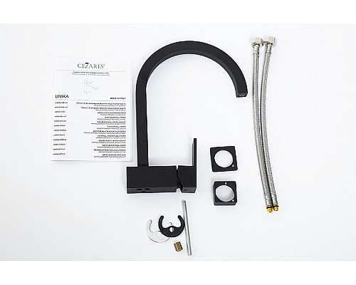 Смеситель для раковины Cezares Unika UNIKA-LSM1-A-NOP-W0 Черный матовый