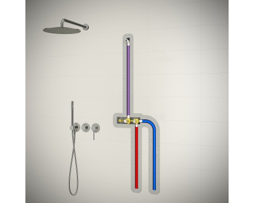 Душевая система Timo Saona SX-2349/16SM Белая матовая