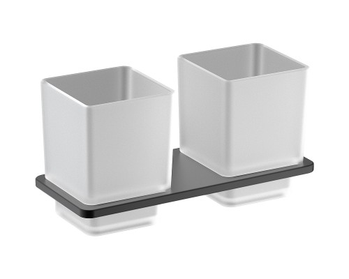 Стакан для зубных щеток Timo Selene 43034/03 двойной Черный матовый