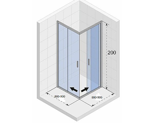 Душевой уголок Riho Hamar 2.0 90x90 G007005121 профиль Черный матовый стекло прозрачное Душевой уголок Riho Hamar 2.0 90x90 G007005121 профиль Черный матовый стекло прозрачное