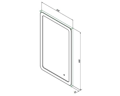 Зеркало Aquanet Ирис 50 326446 с подсветкой с сенсорным выключателем и подогревом