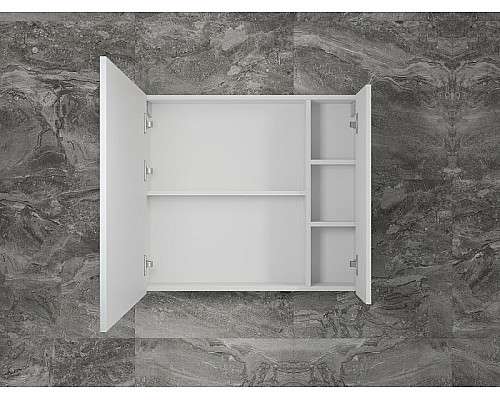 Зеркальный шкаф Style Line Стокгольм 80 ЛС-00002324 Белый рифленый софт