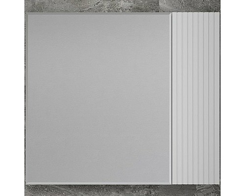 Зеркальный шкаф Style Line Стокгольм 80 ЛС-00002324 Белый рифленый софт