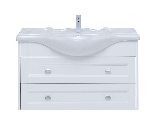 Тумба с раковиной Aquanet Монте 85 306204 подвесная Белая матовая