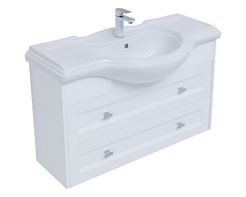 Тумба с раковиной Aquanet Монте 85 306204 подвесная Белая матовая