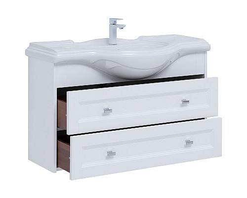 Тумба с раковиной Aquanet Монте 85 306204 подвесная Белая матовая