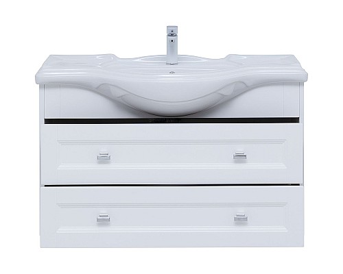 Тумба с раковиной Aquanet Монте 85 306204 подвесная Белая матовая