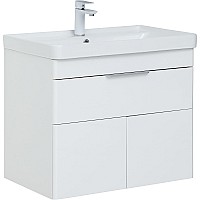 Тумба под раковину Aquanet Ирис new 70 310149 подвесная Белый глянец