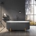 Акриловая ванна Black&White Swan SB310 Grey 170x78 Серая матовая Белая глянцевая без гидромассажа