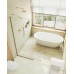Душевая перегородка Maybah Glass MGD-701-3у 690x1950 в узком профиле Золото стекло прозрачное