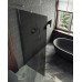 Душевая перегородка Maybah Glass 1090x1950 в широком профиле Хром матовый стекло графитовое матовое