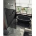 Душевая перегородка Maybah Glass 1090x1950 в широком профиле Хром матовый стекло графитовое матовое