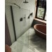 Душевая перегородка Maybah Glass 1090x1950 в широком профиле Черный стекло сатиновое