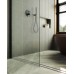 Душевая перегородка Maybah Glass 1090x1950 в широком профиле Черный стекло сатиновое
