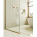 Душевая перегородка Maybah Glass MGD-677-3у 1090x1950 в узком профиле Золото стекло прозрачное