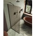 Душевая перегородка Maybah Glass 1090x1950 в узком профиле Черный стекло бронзовое