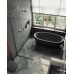 Душевая перегородка Maybah Glass 1090x1950 в узком профиле Хром матовый стекло сатиновое