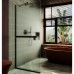 Душевая перегородка Maybah Glass 1090x1950 в узком профиле Черный стекло сатиновое