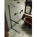 Душевая перегородка Maybah Glass 1090x1950 в узком профиле Черный стекло сатиновое