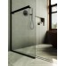 Душевая перегородка Maybah Glass 1090x1950 в узком профиле Черный стекло сатиновое
