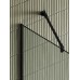 Душевая перегородка Maybah Glass 1090x1950 в узком профиле Черный стекло сатиновое
