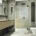 Душевая дверь Maybah Glass 705x1950 на петлях Черный стекло прозрачное