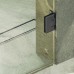 Душевая дверь Maybah Glass 705x1950 на петлях Черный стекло прозрачное