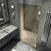 Душевая дверь Maybah Glass 705x1950 на петлях Хром глянцевый стекло бронзовое матовое