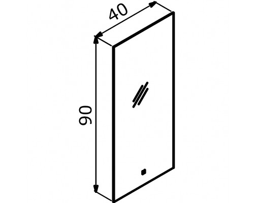 Зеркало Orka Ferla ORK1001B+ 40x90 3005795 с подсветкой с сенсорным выключателем и подогревом