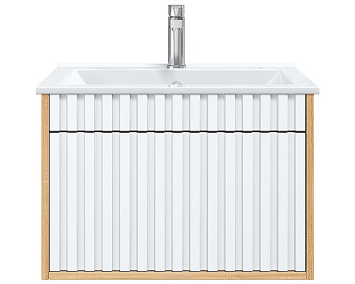 Тумба под раковину Onika Дайлер 60 106150 подвесная Белая Дуб сонома