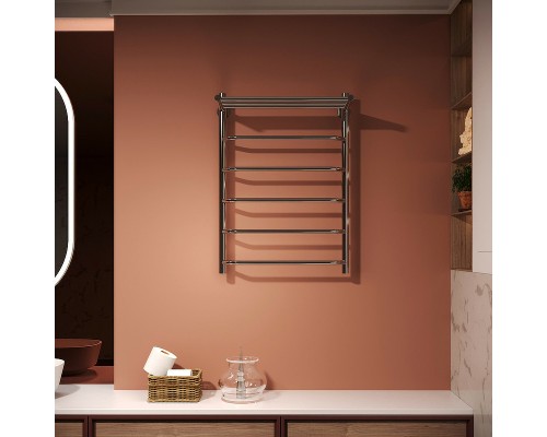 Водяной полотенцесушитель Aringa Римини 80x50 AR03024CH с полкой Хром