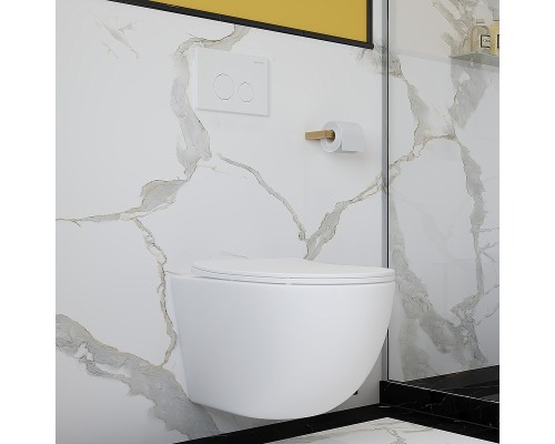 Унитаз Aqueduto Ovo OVO0120 подвесной Белый матовый с сиденьем Микролифт