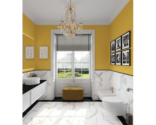 Комплект унитаза с инсталляцией Aqueduto Ovo AQDS023 с сиденьем Микролифт и Черной матовой клавишей смыва