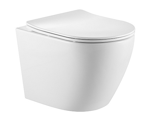 Комплект унитаза с инсталляцией SantiLine SL-5025+SL-01 с сиденьем Микролифт и клавишей смыва Хром