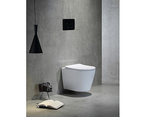 Комплект унитаза с инсталляцией SantiLine SL-5025+SL-01 с сиденьем Микролифт и клавишей смыва Хром