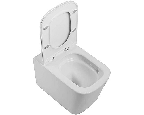 Комплект унитаза с инсталляцией SantiLine SL-5027+SL-01 с сиденьем Микролифт и клавишей смыва Хром