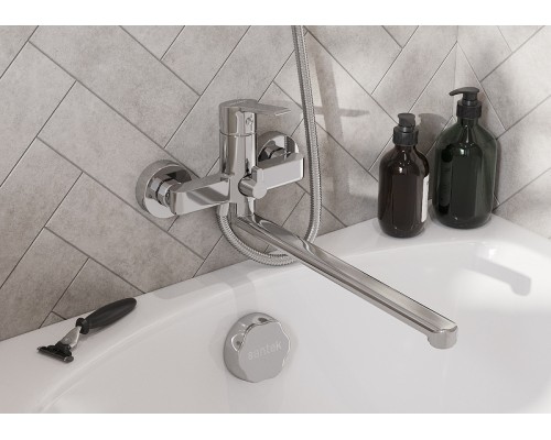 Смеситель для ванны Santek Найра WH5A12001C001 универсальный Хром