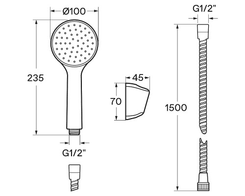 Смеситель для ванны Santek Найра WH5A12001C001 универсальный Хром