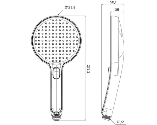 Ручной душ Iddis Esper ESP3FWRi18 Белый матовый