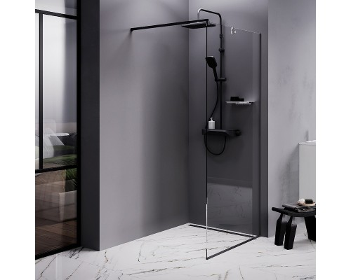 Душевая перегородка AM.PM Func 90 W84WI-90-F1-BTE профиль Черный стекло прозрачное